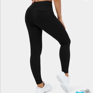 Halara High Waisted Back Side Pocket Stretchy Knit Denim Casual Leggings